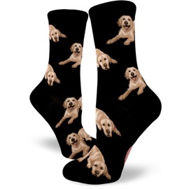 ModSocks Women's Labrador Dog Crew Socks in Black