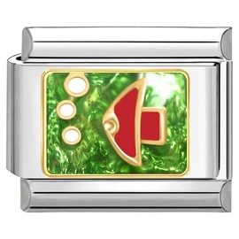 Quiges - 9 mm Italian Style Charm Module Stainless Steel Fish for Italian Bracelets, Copper, No Gemstone