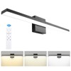Ralbay 24in Dimmable Black Vanity Light with Remote Control Color