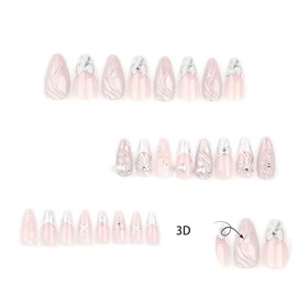 Matte square, pressed fake nails, fashionable and simple, daily commuting, light dark green, 24 pieces