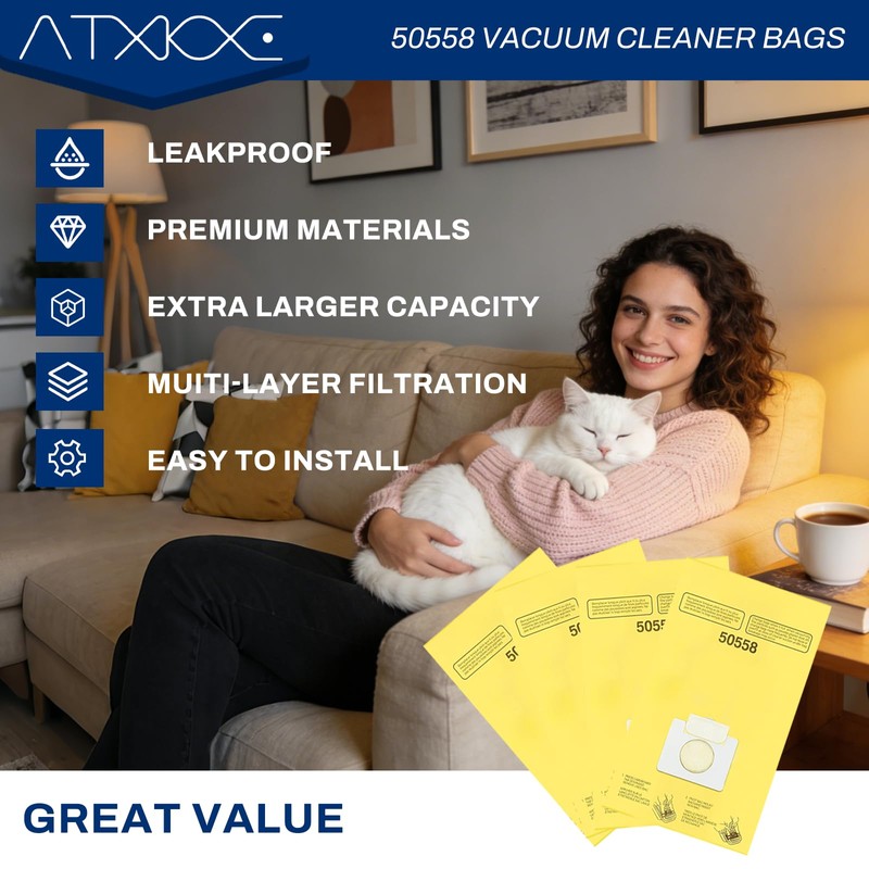 24 Pack 5055 Replacement Bags Compatible with Kenmore Canister Vacuum