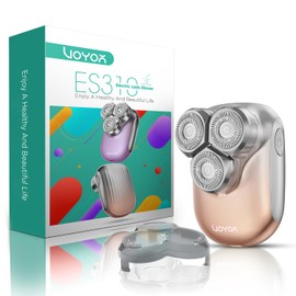 VOYOR Electric Razors for Women 3D Floating Blade Shaver for Women, Electric Shaver for Legs Bikini and Body Facial Hair Remover Women's Shavers Waterproof Women's Grooming ES310 (Gold)