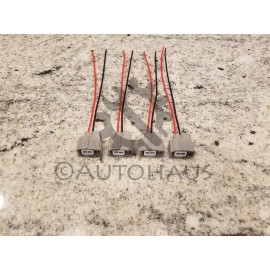 Auto Haus 4x Toyota Fuel Injector Wiring Harness Connector Pigtails (Quick Disconnect)