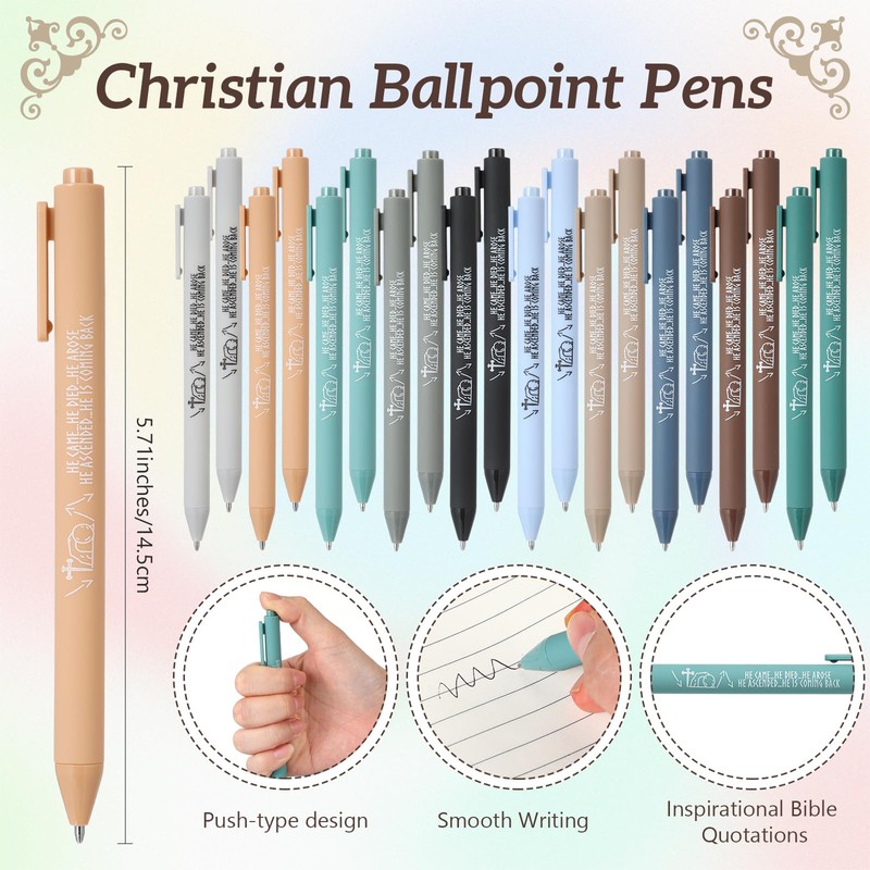 MotiMind 25 Sets Easter Christian Pens and Bookmarks Bulk Jesus