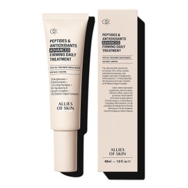 Allies of Skin Peptides & Antioxidants Advanced Firming Daily Treatment with 13 Brighteners, 9 Antioxidants, 7 Firming Peptides, 5% Teprenone & Ferulic Complex and 3% Biotech Algae Complex 48ml/1.6oz