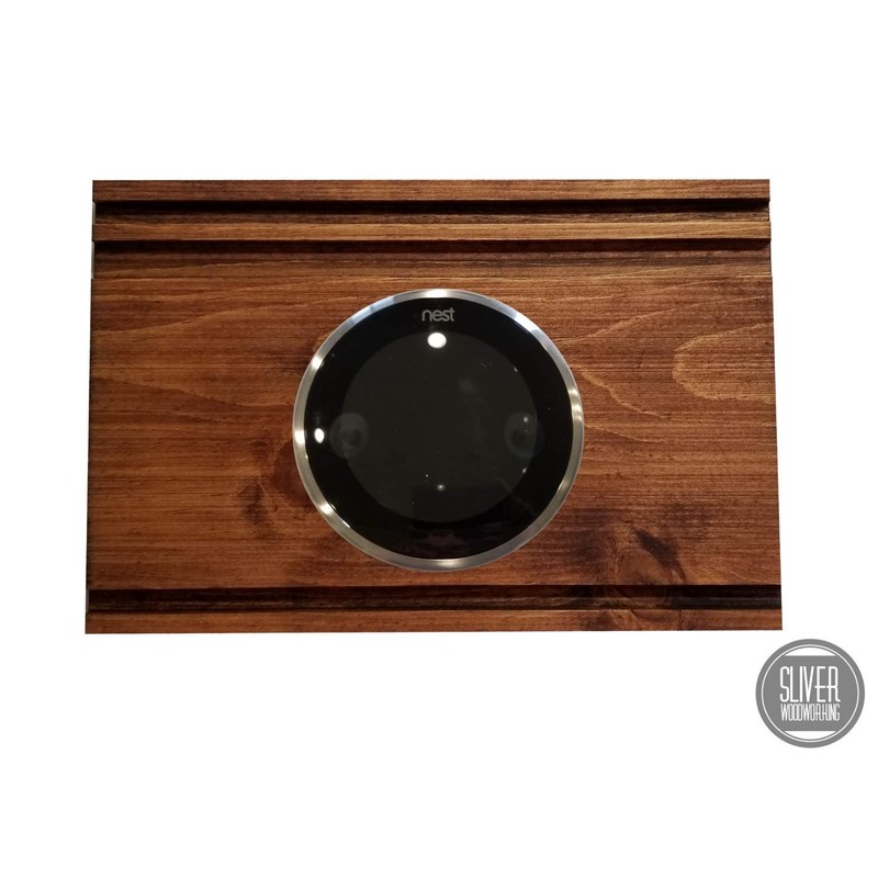 Nest Thermostat Decorative Wall Plate Honey Stain