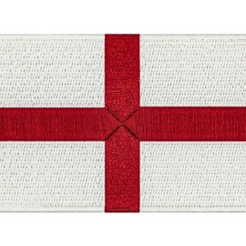 EmbTao Flag of England The Cross of Saint George Patch Embroidered Badge Applique Iron On Sew On Emblem