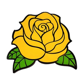 Pinsanity Yellow Rose Enamel Lapel Pin