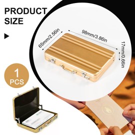 Money Case as a Money Gift, Mini Briefcase Made of Aluminium with Snap Closure, Money Gift Packaging or for Vouchers, Money Case Creative Gifts, Suitable for Wedding Gifts (Gold)