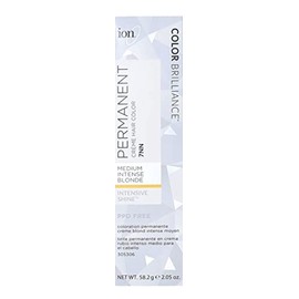 Ion Medium Intense Blonde Permanent Creme Hair Color, 7NN, 2.05 Ounce, Paraphenylenediamine Free, Vegan and Cruelty Free, 100% Gray Coverage, Nourishing, Medium Intense Blonde