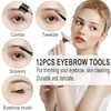 12Pcs Eyebrow Kit Eyebrow Trimming Set Eyebrow Grooming Kit with