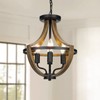 WOAEKR 13.1" Modern Farmhouse Hanging Pendant Lighting, 4-Light Rustic Interior