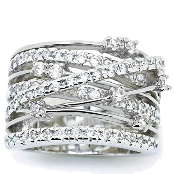 Jude Jewelers Silver Rose Gold Braided Wrap Knot Style Promise