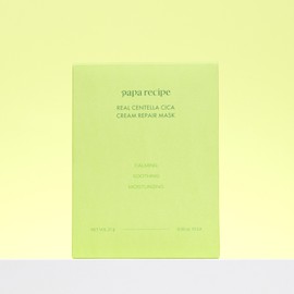 Papa Recipe Real Centella Cica Cream Repair Mask 10 sheets, 1 piece / 리얼 센텔라 시카 크림 리페어 마스크 10매, 1개