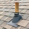 Roof Collar Repair Boot Vent Flashing - Fits 1.5"-2" Pipe,
