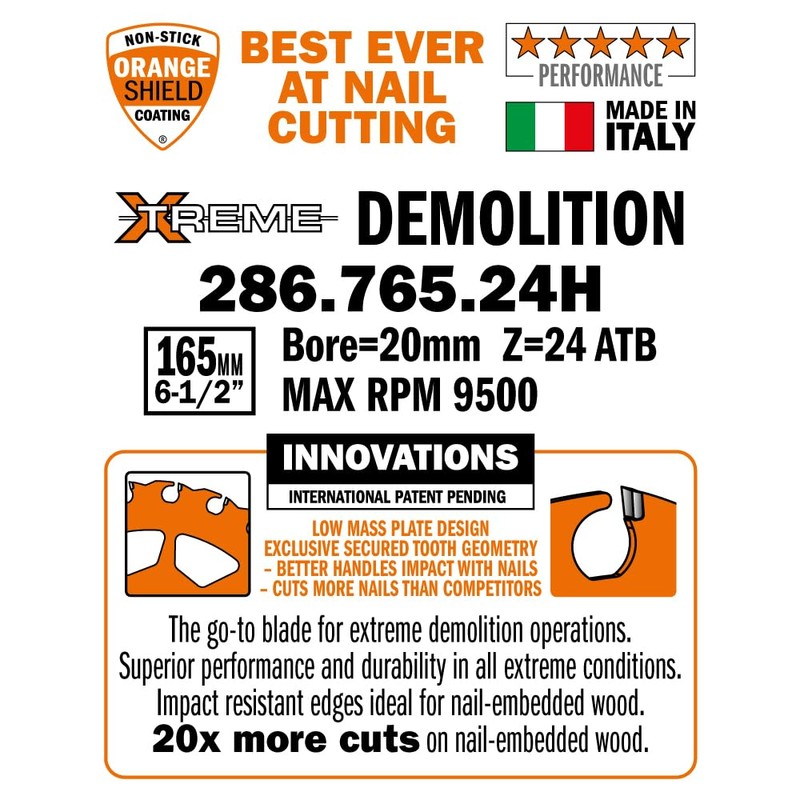ITK Xtreme Demolition Framing Blade, 24 Teeth, 1.2mm Thickness, for