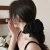 Big Black Scrunchies for Hair Ties Elastics Elegant Lace Hair