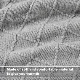 Catalonia Knitted Throw Blanket for Couch, Decorative Blanket with Fringe, Acrylic Leisure Blanket for Bed, Sofa, Living Room | All Seasons, Lightweight, Cozy, Solid Color | 60×80 inches