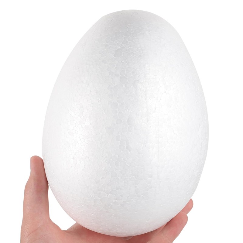 Toddmomy 2Pcs 8 Inch Large White Foam Eggs for Crafts