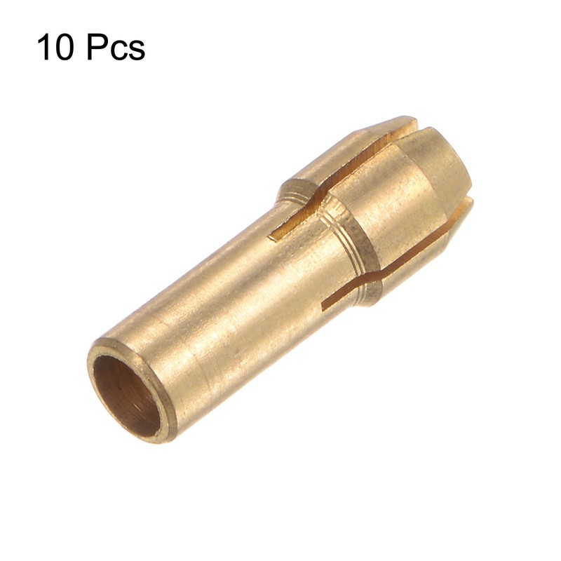sourcing map 10pcs Brass Collet 3.2mm Brass Drill Chucks Mini