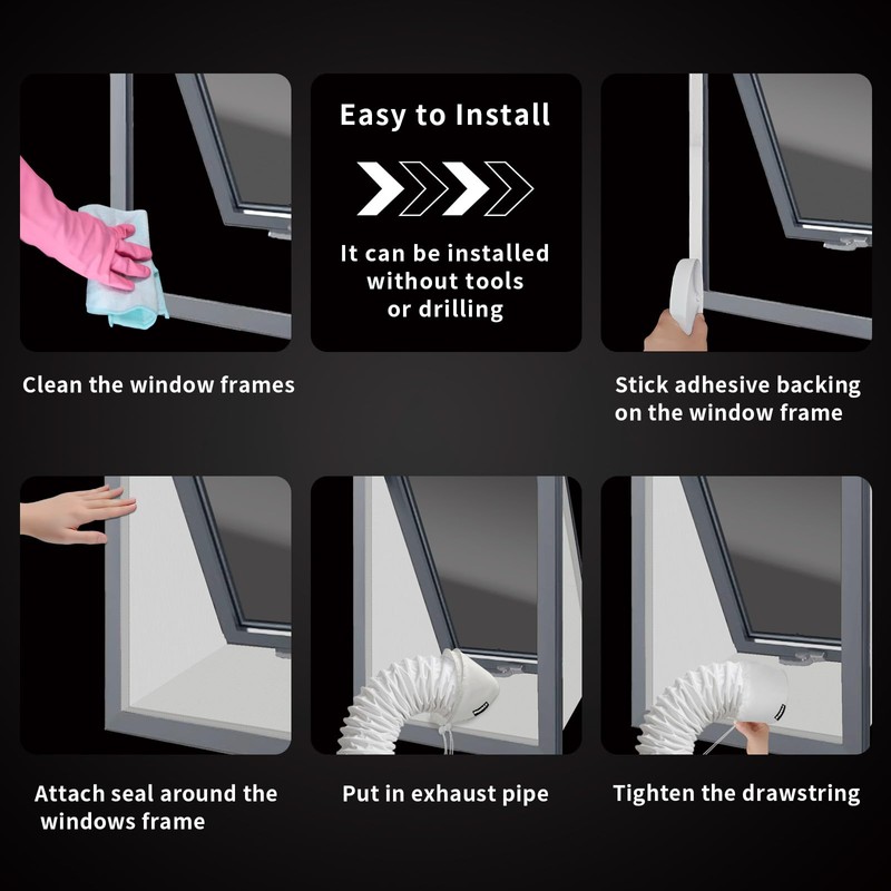 118"/300CM Portable AC Window Seal Kit - Air Conditioner Window