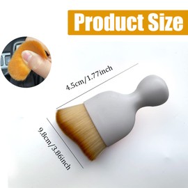 Pincuttee Car Detailing Brush for Interior,Car Detailing Brush Kit,Soft Bristles Car Brush,Univesal Car Brush Tool for Vechile/Home/Office/Keyboard(White Handle,1PC)
