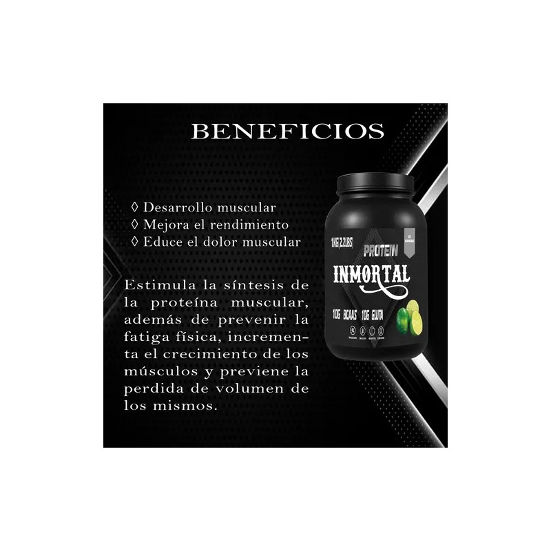 Aminoácidos Bcaas Glutamina Inmortal 1kg Varios Sabores