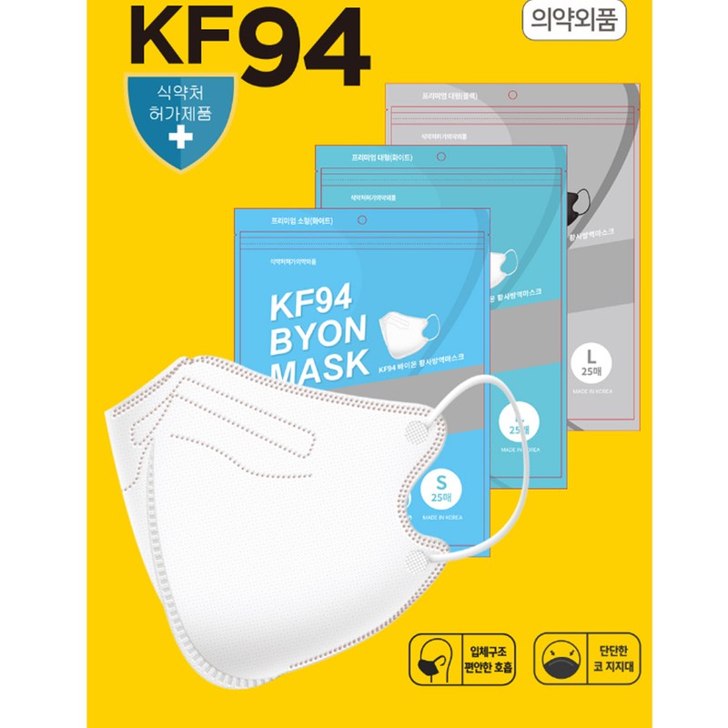 Venus Pooling KF94 Bird Beak Type Mask Yellow Dust Prevention