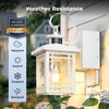 OPAXIS Outdoor Porch Light with GFCI Outlet, White Exterior Lighting