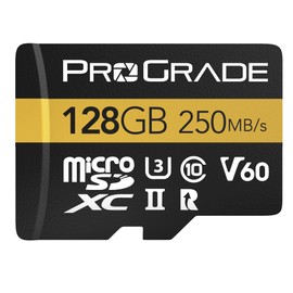 microSD Card V60 (128GB) - Tested for Full Size SD Card Devices | Up to 250MB/s Read, 130MB/s Write ProGrade Digital