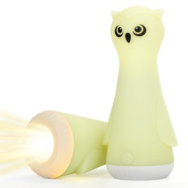 2-in-1 Night Light with Flashlight for Kids-Rechargeable LED Dimmable Night Light for Toddler Bed Room Glow in Dark Handheld Emergency Flashlight for Nursery Camping Gear Hallway Stairway Walking