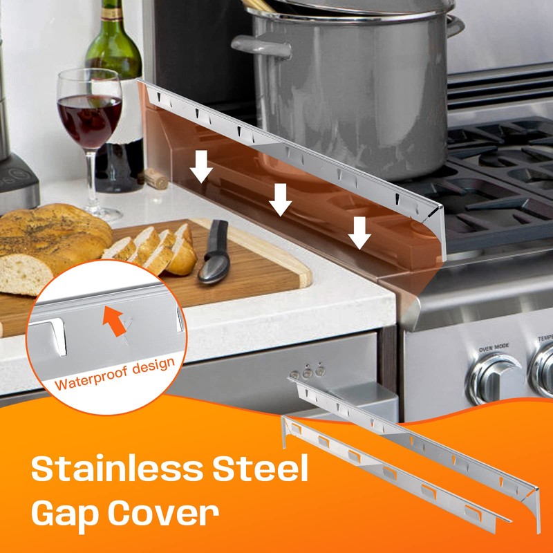 Stove Gap Covers, 25.6" Long & 0.4" Wide Stove Counter