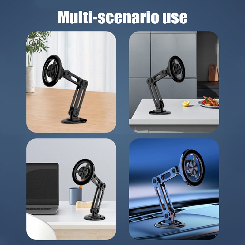 Magnetic Phone Holder for Car with Flexible Base Retractable Phone
