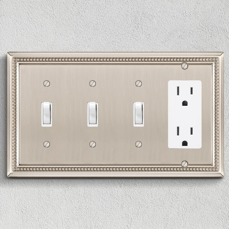 Henne Bery Sunken Pearls Decorative Wall Plate Switch Plate Outlet
