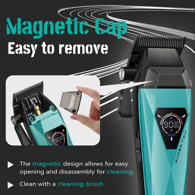VGR 877S2 Cordless Barber Clipper Trimmer Set with 9000 RPM,