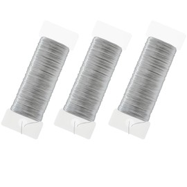 GWJX Craft Wire Thin 3 Rolls Wire for Crafts DIY Jewellery Wire for Jewellery Making Flower Wire Craft Wires for Floristry Bouquet Stem Wrap (60 m/Silver)