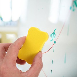 24Pcs Dry Erase Erasers, Yellow Eva Felt Cloth Bone-Shaped Whiteboard Erasers, 2.75 X 1.57 X 0.78 Inch, Ideal for Classroom, Office, and Home Use