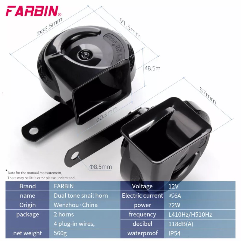 FARBIN Train Horn Kit for Truck/motorcyc