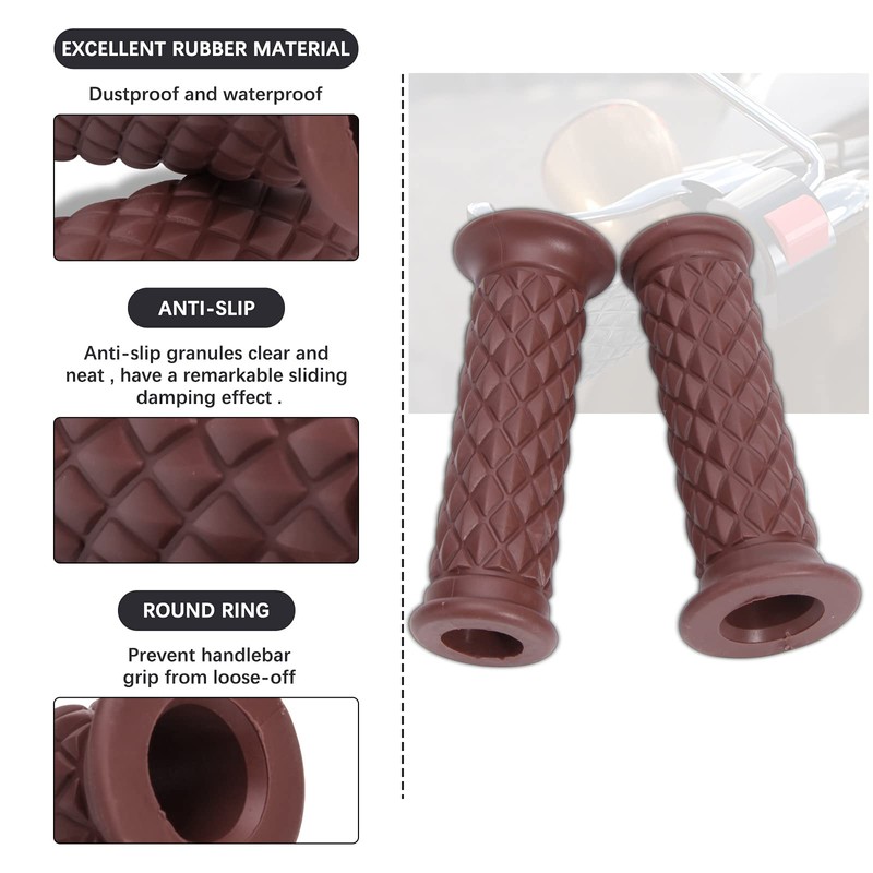 KEEPDSGN Motorbike Rubber Grips Universal 7/8" 22mm & 1" 25mm