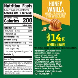 Nature Valley Crispy Creamy Wafer Bars, Honey Vanilla, Whole Grain, 5 Bars, 6.5 oz