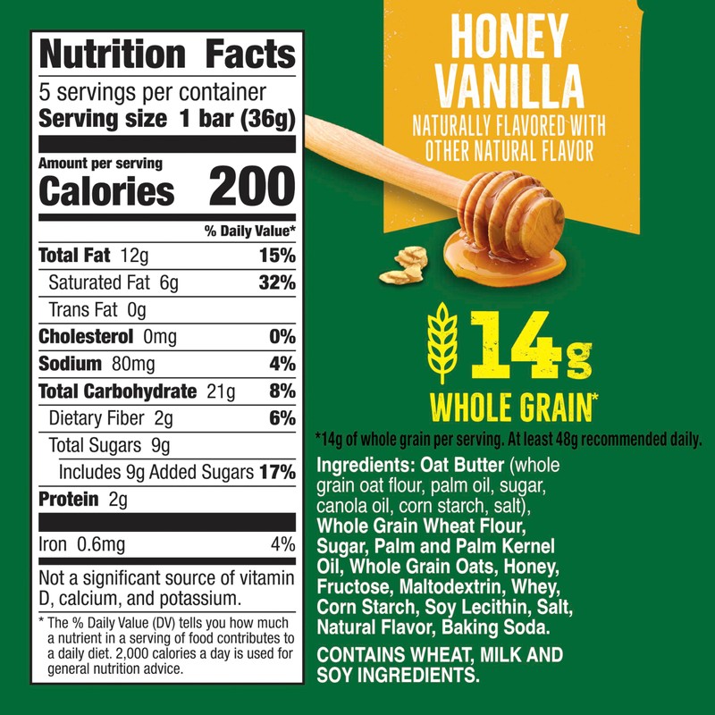 Nature Valley Crispy Creamy Wafer Bars, Honey Vanilla, Whole Grain,
