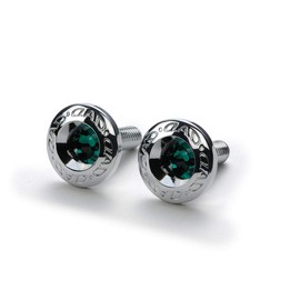 D.A.D Jewelry License Plate Emblem II Emerald (2-Piece Set) SB183-08
