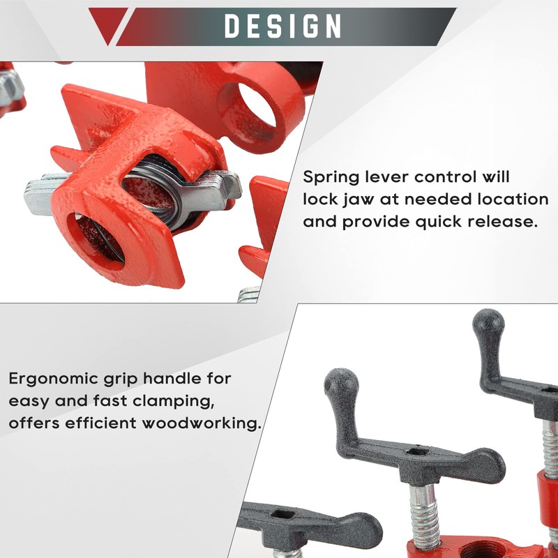ATPEAM Wood Gluing Pipe Clamp Set | 4 Pack Wood