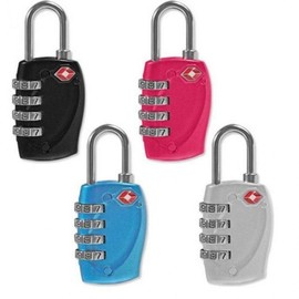 HICKIES TSA Approved 4-Dial Combination Lock for Travel Luggage & Lockers School Silver