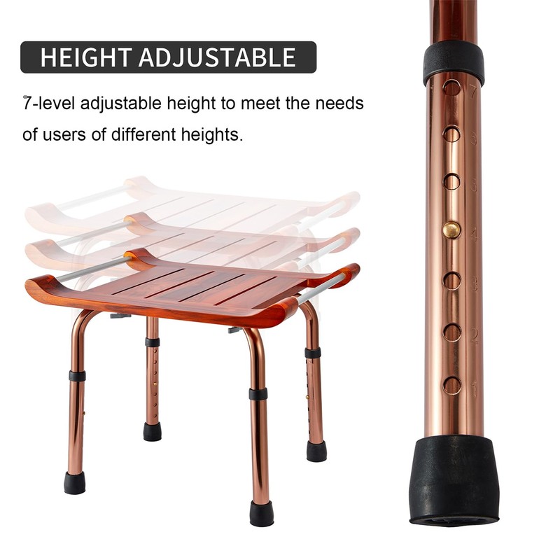 Teak Shower Bench Stool Chair Seat for Inside Shower Bath