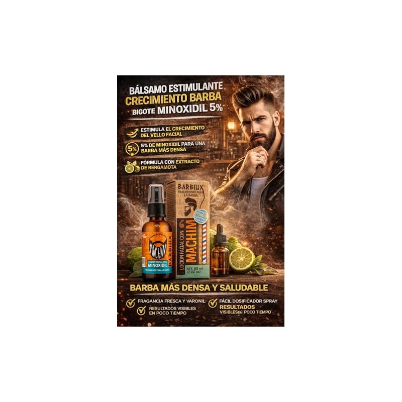BALSAMO ESTIMULANTE DE CRECIMIENTO DE BARBA Y BIGOTE BARBIUX