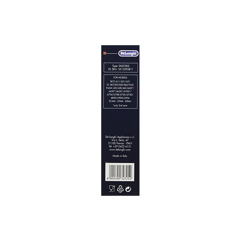 De'Longhi 5513292811 - Filtro de agua, color blanco