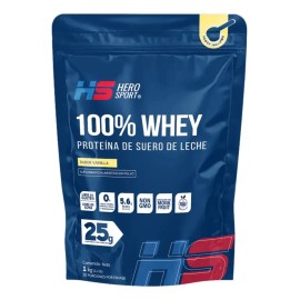 Proteína Whey HeroSport 1kg Vainilla Francesa Suero Leche                                                                                             