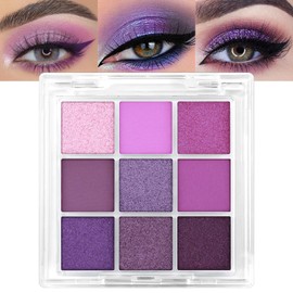 Erinde 4 Colors Eyeshadow Palette Eye Shadow Makeup, Matte Shimmer Metallic Taupe Gray Black Sliver Smokey Eyeshadow, Long Wearing, Velvety Pigmented Blendable, Quad Eye Shadow Palette, 01