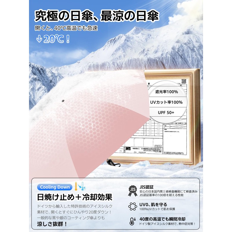 Parasol, UV Protection, 100% Light Shield, 7.1 oz (200 g),